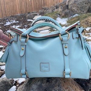 *Sold* Dooney & Bourke PALE BLUE large florentine satchel